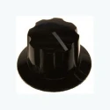 Arcol Ohmite Rheostat Knob for 6.35 mm Shaft, Aluminium, 38.1 mm Diameter 5150E