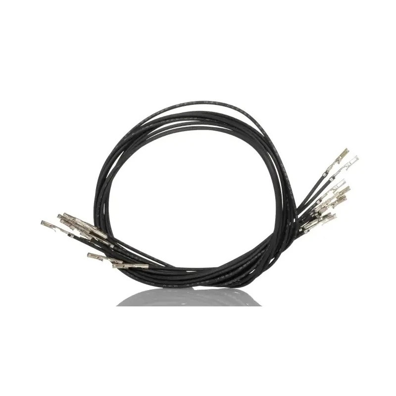 Molex Crimp Wire Female Male Connector 22 AWG 300 mm Cable Length Black 79758-0011