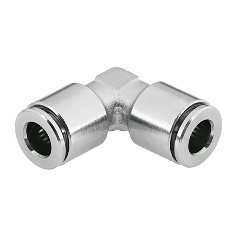 Festo NPQH Series Brass Nickel Pneumatic Elbow Tube-to-Tube Adapter Push In 10 mm 20 Bar 150°C NPQH-L-Q10-E-P10