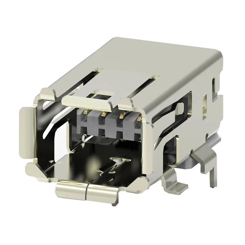 TE Connectivity Type II Surface Right Angle Mini I/O Connector Female 8 Way Shielded 2294417-4