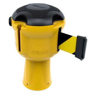 Skipper Black, Yellow Safety Retractable Barrier Tape, Polyester Material, 9 m Length Skipper01-YBY