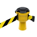 Skipper Black, Yellow Safety Retractable Barrier Tape, Polyester Material, 9 m Length Skipper01-YBY
