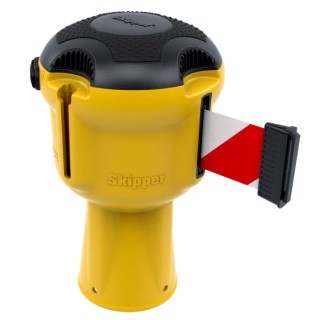 Skipper Red White Safety Barrier Polyester Retractable Tape 9 m Skipper01-YRW