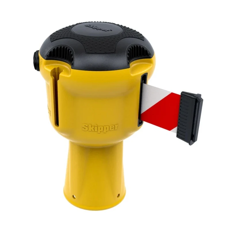 Skipper Red White Safety Barrier Polyester Retractable Tape 9 m Skipper01-YRW