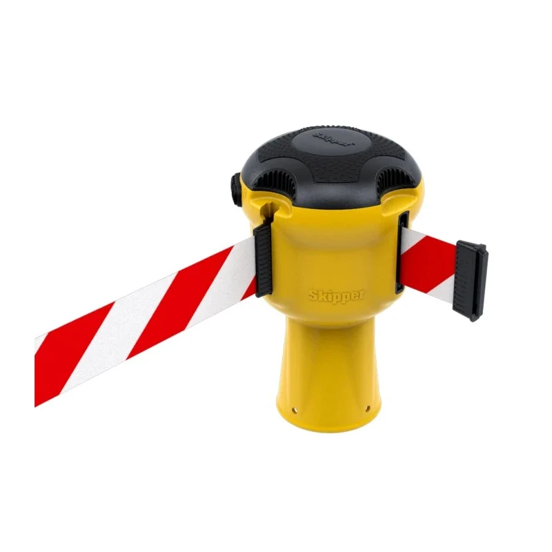 Skipper Red White Safety Barrier Polyester Retractable Tape 9 m Skipper01-YRW
