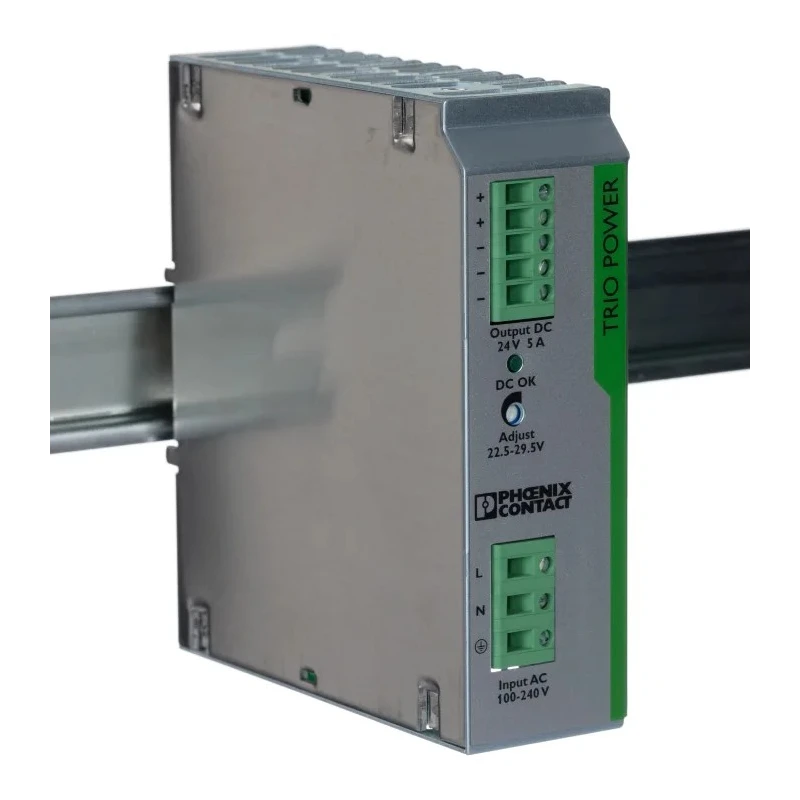 Phoenix Contact TRIO POWER Switch Mode DIN Rail Power Supply 1 Phase 264V AC Input, 29.5V DC 5A Output, 120W 2866310