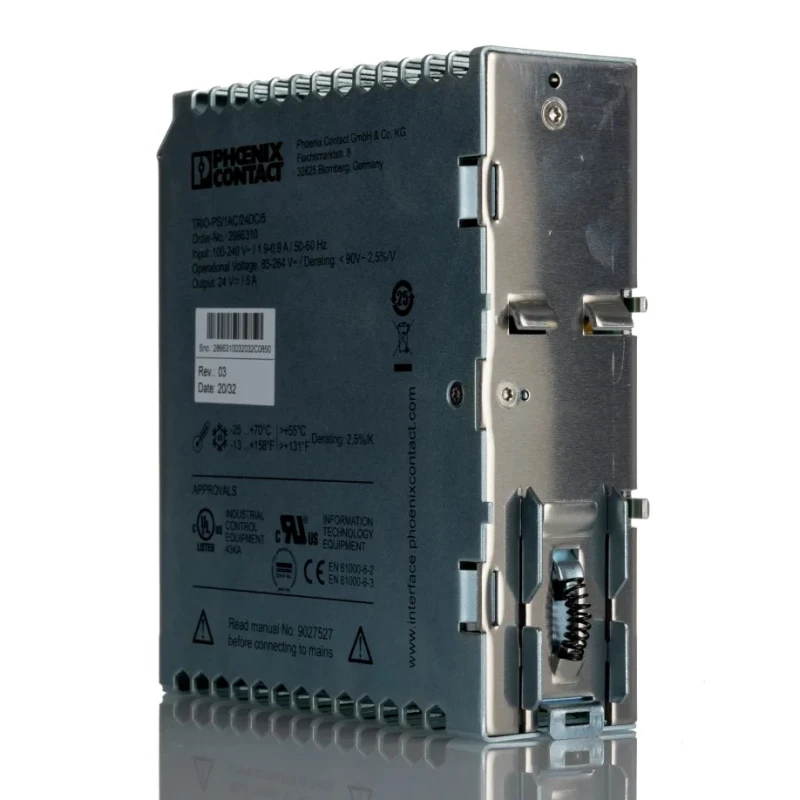 Phoenix Contact TRIO POWER Switch Mode DIN Rail Power Supply 1 Phase 264V AC Input, 29.5V DC 5A Output, 120W 2866310