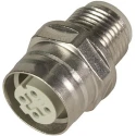 HARTING Straight Circular Connector Adapter 4 M12 Female 4 M12 Male 21033812403