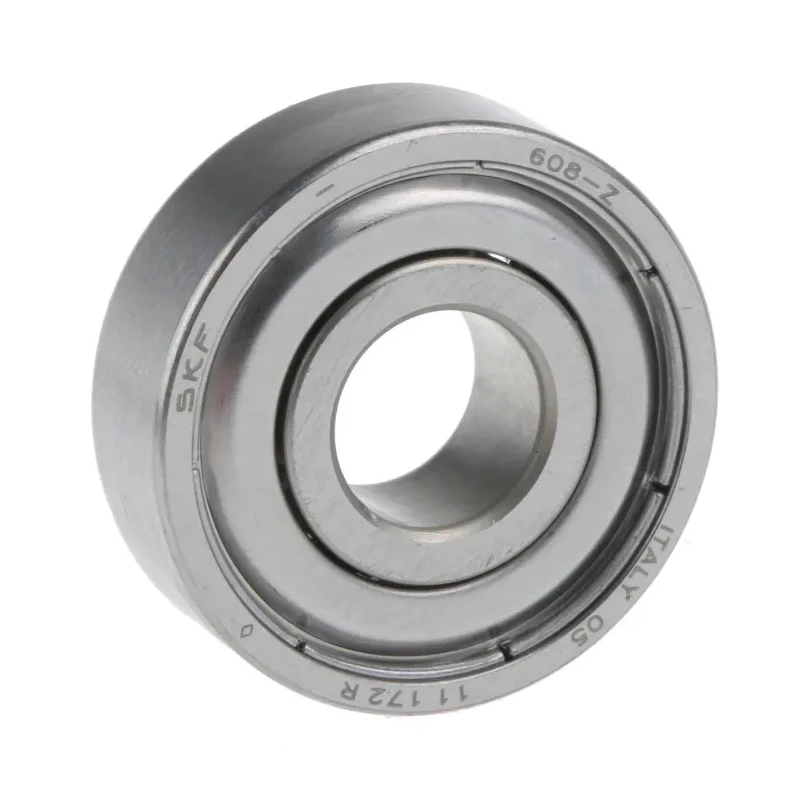 SKF Shielded Single Row Deep Groove Ball Bearing 8 mm ID, 22 mm OD, 7 mm Width, 38000 rpm Limiting Speed 608-Z