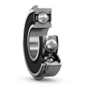 SKF Single Row Deep Grooved Ball Bearing 12 mm ID, 32 mm OD, 10 mm Race Width, Sealed, C3 Clearance 6201-2RSHNR/C3GJN