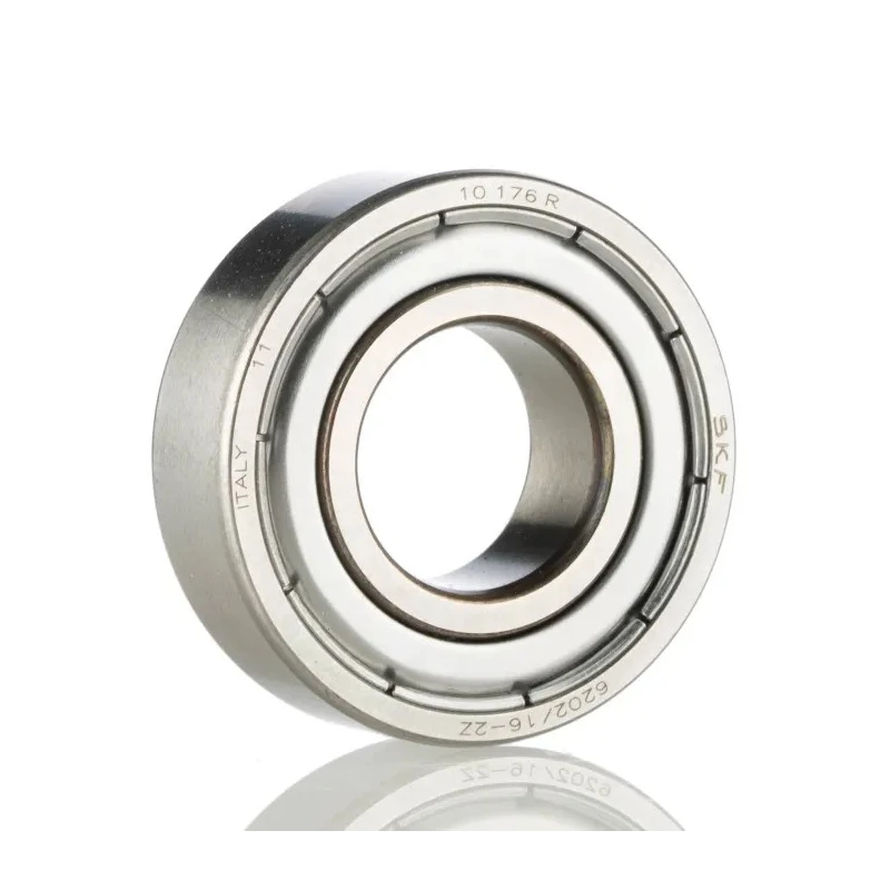 SKF Single Row Deep Groove Ball Bearing 16 mm Inside Diameter 35 mm Outside Diameter Shielded Cage, 6202/16-2Z