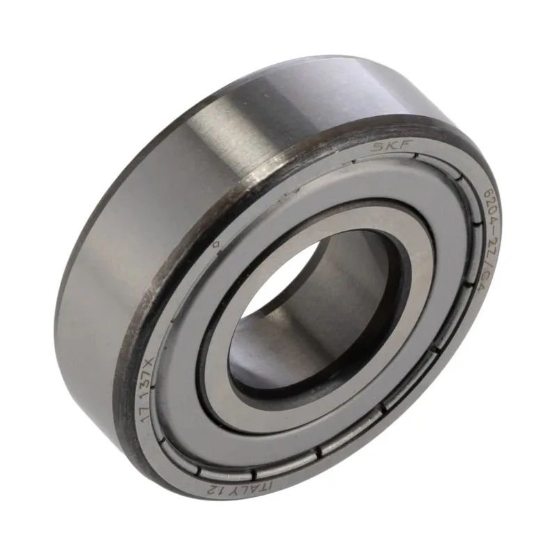 SKF Single Row Deep Groove Ball Bearing 20 mm ID, 47 mm OD, Race Width 14 mm, Shielded, C4 Clearance 6204-2Z/C4