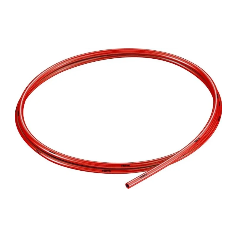 Festo Compressed Air Polyurethane Pipe Red 4 mm Diameter 50 m Length Hydrolysis Resistant PUN-H-4X0,75-RT