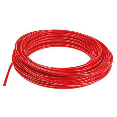 Festo Compressed Air Pipe Red Polyurethane 6 mm Outside Diameter, 4 mm Inside Diameter, 50 m Length, Hydrolysis PUN-H-6X1-RT