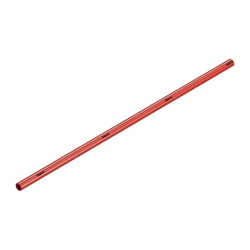Festo Compressed Air Pipe Red Polyurethane 6 mm Outside Diameter, 4 mm Inside Diameter, 50 m Length, Hydrolysis PUN-H-6X1-RT