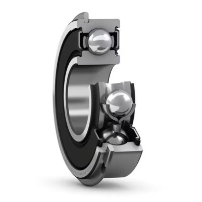 SKF Single Row Deep Groove Ball Bearing 20 mm ID, 52 mm OD, 15 mm Wide, Sealed Sheet Metal Cage 6304-2RSHNR