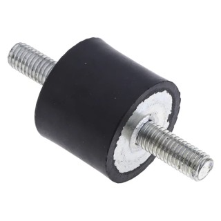RS PRO M8 Anti-Vibration Mount Male to Male Bobbin, Natural Rubber, 52.6 kg Compression Load, 30 mm OD, 25 mm Height 126-3966