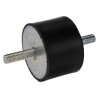 RS PRO M12 Anti-Vibration Mount Male to Male Bobbin, Natural Rubber, 353.2 kg Compression, 75 mm OD, 50 mm H 126-4272