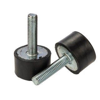 RS PRO Cylindrical M8 Anti-Vibration Mount Male Buffer Foot 72 kg Compression 30 mm OD 17 mm H 126-4961