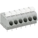 WAGO Lighting Connector 6-Pole PCB Female Solder, 10A, 24A, 5mm Pitch, Grey, Copper Zinc Alloy Contacts 804-106