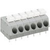 WAGO Lighting Connector 6-Pole PCB Female Solder, 10A, 24A, 5mm Pitch, Grey, Copper Zinc Alloy Contacts 804-106