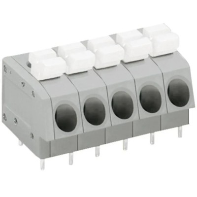 WAGO 804 Series PCB Female Solder Lighting Connector, 5-Pole, 5-Way, 630V 804-105