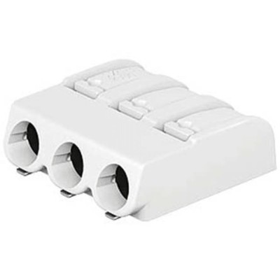 WAGO 2061 Series PCB Terminal Block Female Cage Clamp, 3-Pole, 10A 17.5A, 3-Way 2061-603/998-404