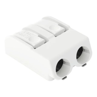 WAGO 2061 Series PCB Terminal Block Female Cage Clamp, 2-Pole, 10A, 17.5A, 630V, 2-Way 2061-602/998-404