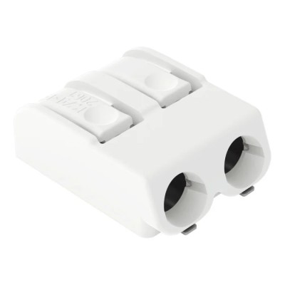 WAGO 2061 Series PCB Terminal Block Female Cage Clamp, 2-Pole, 10A, 17.5A, 630V, 2-Way 2061-602/998-404