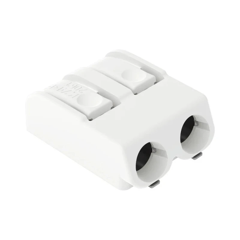 WAGO 2061 Series PCB Terminal Block Female Cage Clamp, 2-Pole, 10A, 17.5A, 630V, 2-Way 2061-602/998-404