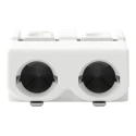 WAGO 2061 Series PCB Terminal Block Female Cage Clamp, 2-Pole, 10A, 17.5A, 630V, 2-Way 2061-602/998-404