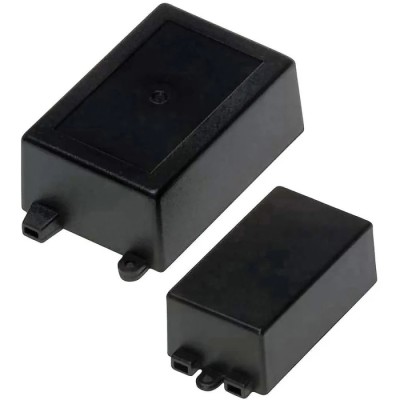 CAMDENBOSS Black ABS Potting Box with Lid, 65 mm Length, 38 mm Width, 27 mm Height, Flanged, Model 400-013