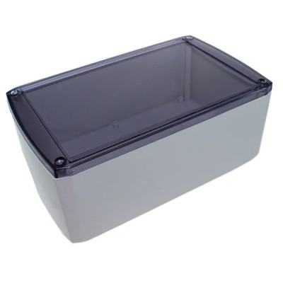 CAMDENBOSS 1102 Series Grey Transparent Lid ABS Enclosure, IP54, 40 mm x 110 mm x 60 mm CSACTT002