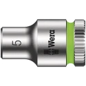 Wera 1/4 in Drive 5 mm 6 Point Hex Chrome Vanadium Steel Socket 23mm Overall Length 05003503001