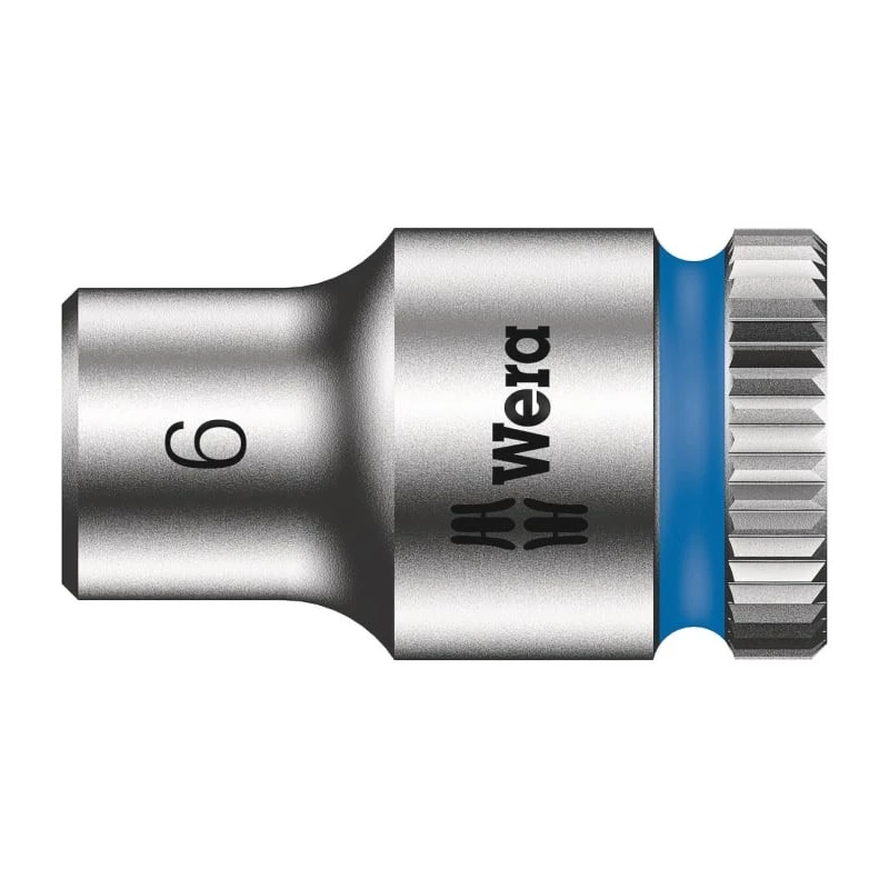 Wera 1/4 in Drive 6 mm Standard Hex Socket, Chrome Vanadium Steel, 23mm Overall Length 05003505001