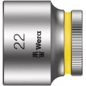 Wera Chrome Vanadium Steel 3/8 in Drive 22 mm 6 Point Hex Socket, 30mm Overall Length 05003567001