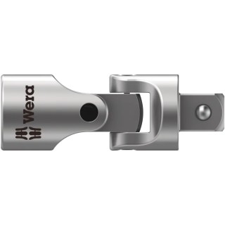 Wera 3/8 in Square Joint Socket, 50mm Overall Length, Molybdenum Steel and Chrome Vanadium Steel 05003585001