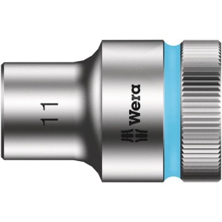 Wera 1/2 in Drive 11 mm 6 Point Hex Chrome Vanadium Steel Socket 37mm Overall Length 05003602001