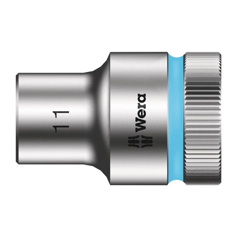 Wera 1/2 in Drive 11 mm 6 Point Hex Chrome Vanadium Steel Socket 37mm Overall Length 05003602001