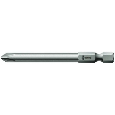 Wera Screwdriver Bit, PH2 Size, Hexagonal Drive, 70 mm Overall Length 05059770001