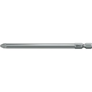 Wera Screwdriver Bit PZ3 Size, 6.35 mm Hex Drive, 110 mm Overall Length 05057776001
