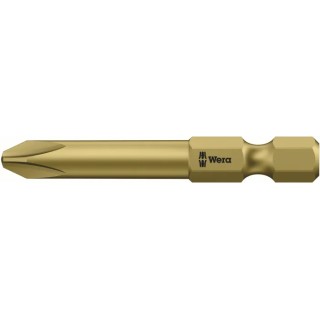 Wera Screwdriver Bit PH2 Size, 50 mm Overall Length, Hexagonal Drive 05134931001