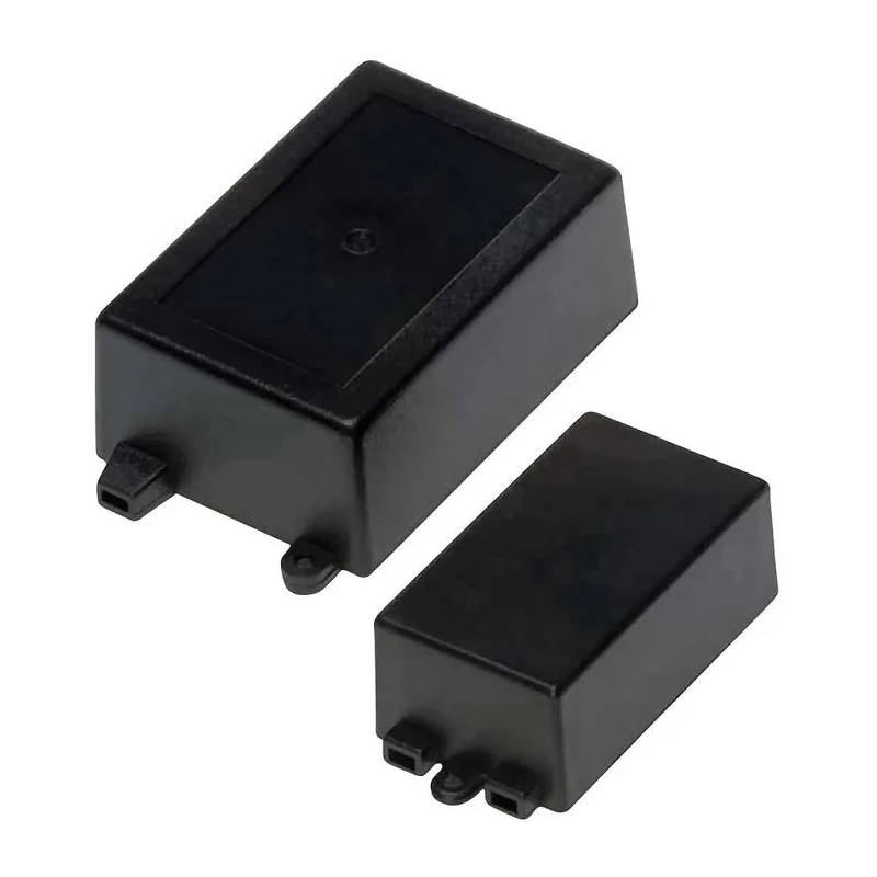 CAMDENBOSS Black ABS Potting Box with Lid, Flanged, Zinc Plated, 72 mm Length x 44 mm Width x 27 mm Height, Model 400-017