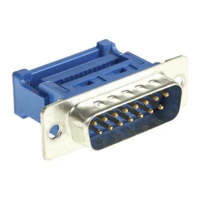 RS PRO 15 Way Straight 1.27 mm Pitch Cable D-Sub Connector Male 250V 1A 136-465