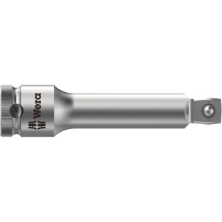 Wera Zyklop 3/8 in Drive Square Adapter Socket Chrome Vanadium Steel 76mm Overall 05003584001