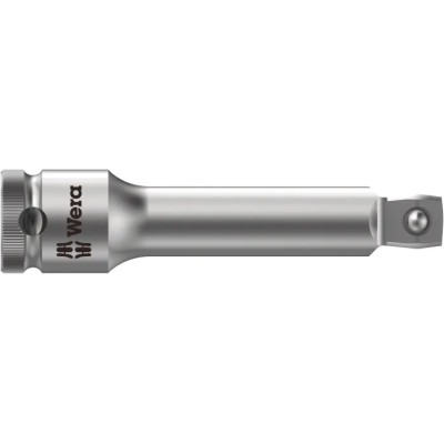 Wera Zyklop 3/8 in Drive Square Adapter Socket Chrome Vanadium Steel 76mm Overall 05003584001
