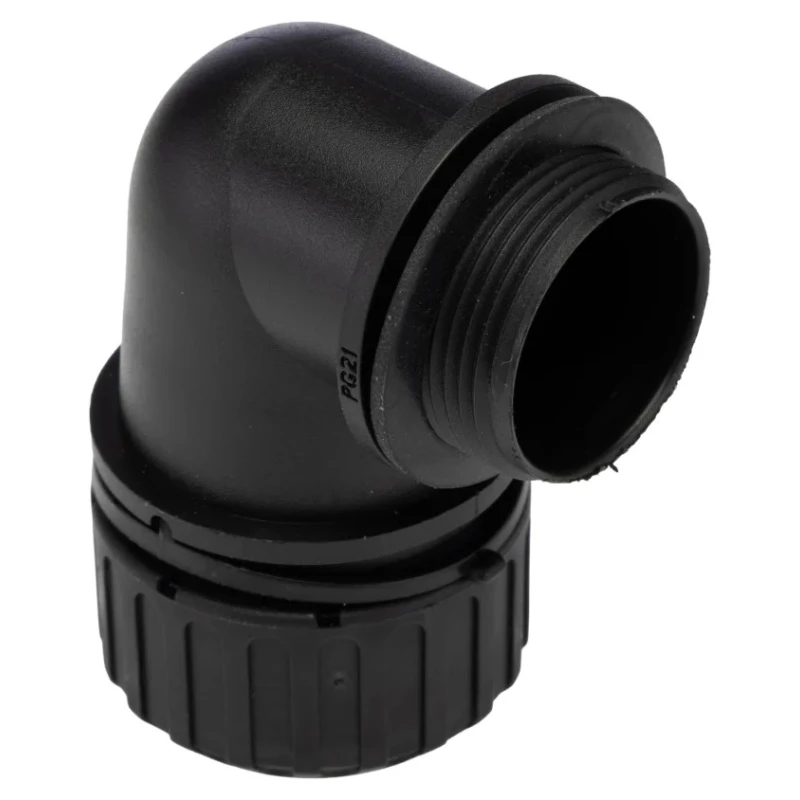 Adaptaflex Black Conduit Fitting Nominal Size 28 mm PG21 Polyamide 66 IP68 IP67 IP66 IP69K PG21