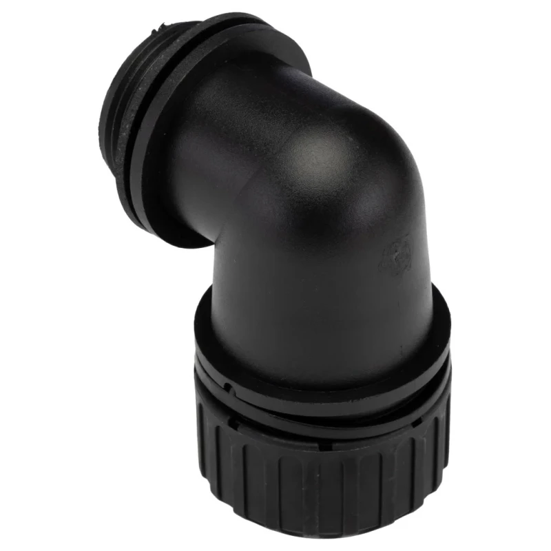 Adaptaflex Black Conduit Fitting Nominal Size 28 mm PG21 Polyamide 66 IP68 IP67 IP66 IP69K PG21
