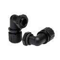 Adaptaflex Black Polyamide 66 Conduit Fitting 13 mm Nominal Size PG9 Thread with 90° Elbow ASF13/PG9/90 & AWB13