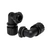 Adaptaflex Black Polyamide 66 Conduit Fitting 13 mm Nominal Size PG9 Thread with 90° Elbow ASF13/PG9/90 & AWB13